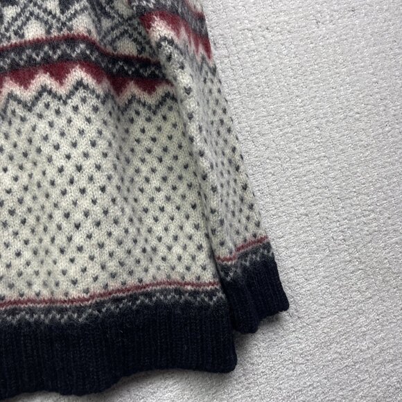 VTG Alma Men Nordic 100% Wool Pullover Sweater 1/4 Zip hand Made in Nepal Read - Picture 12 of 14